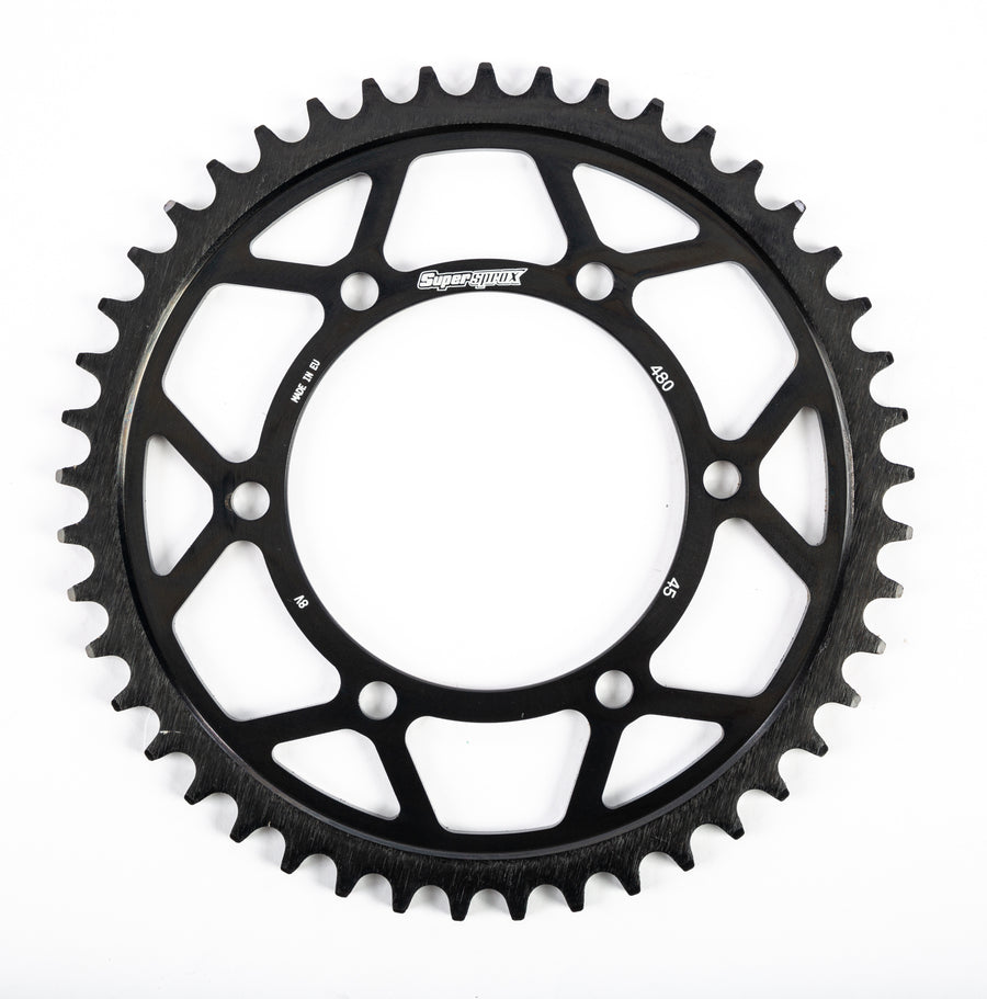 REAR EDGE SPROCKET STEEL 45T-525 BLK SUZ/YAM | RFA-480-45-BLK