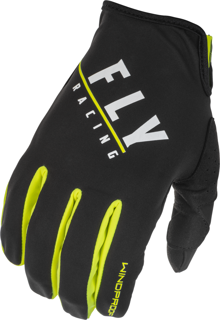 WINDPROOF GLOVES BLACK/HI-VIS SZ 08