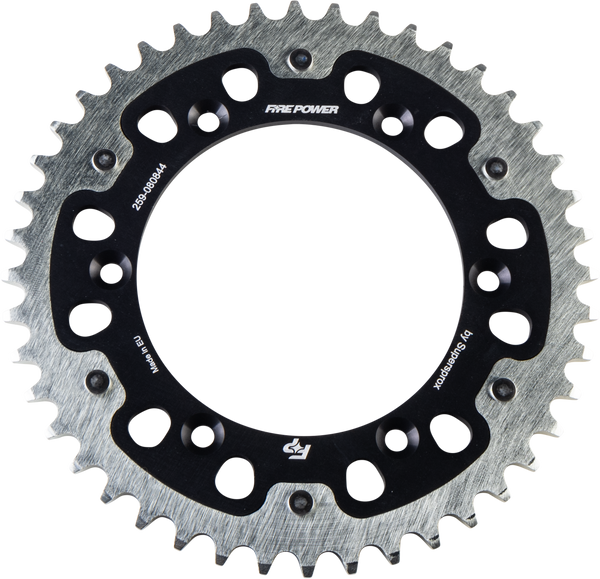 REAR SPROCKET HYBRID 44T BLK/SIL | FPH-808-44-BLK