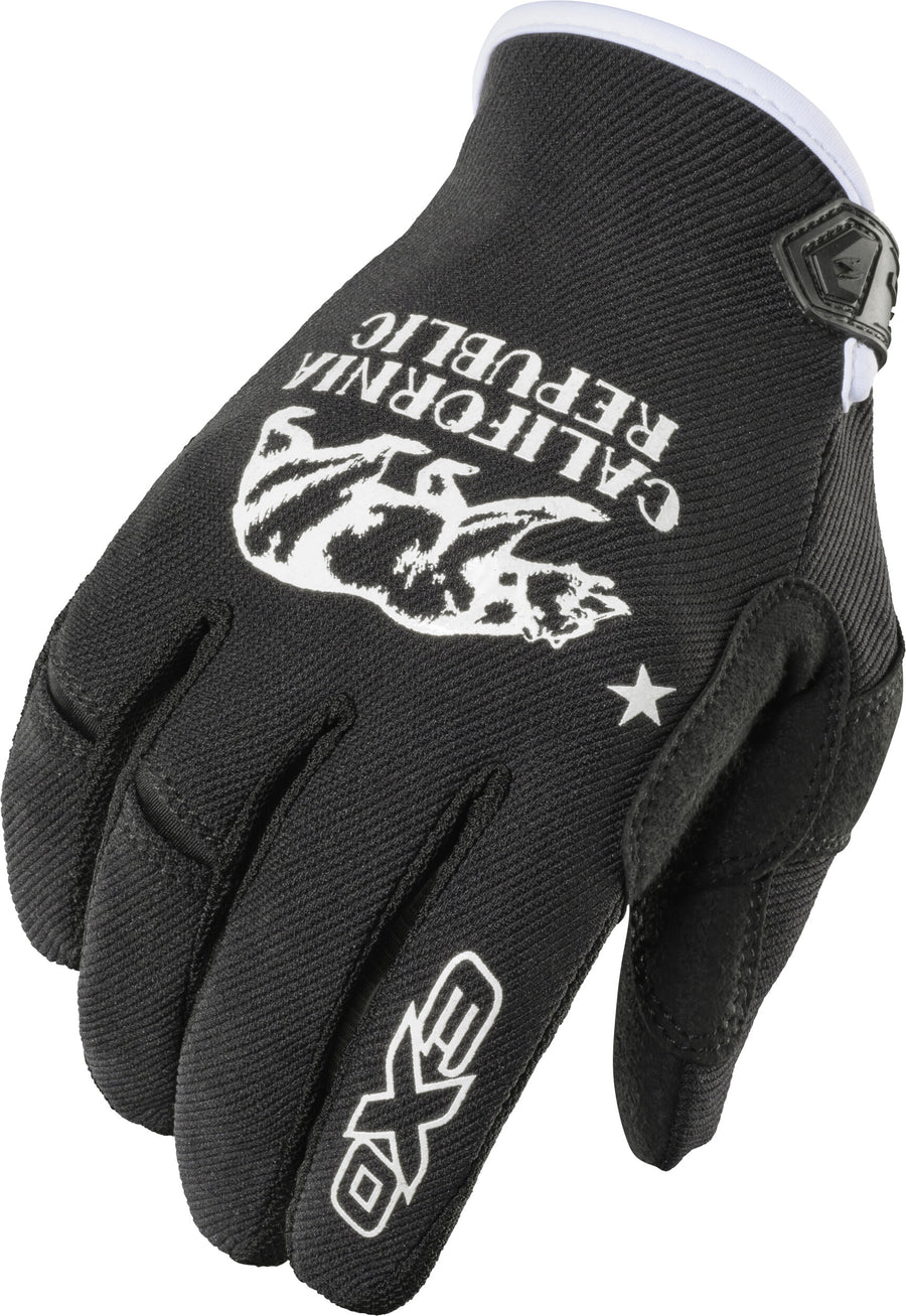 MOTO-FLEX GLOVES GOLDEN STATE BLACK/WHITE MD