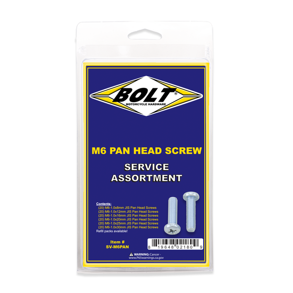 M6 PAN HEAD PHILLIPS ASSORTMENT 120 PIECE KIT | SV-M6PAN
