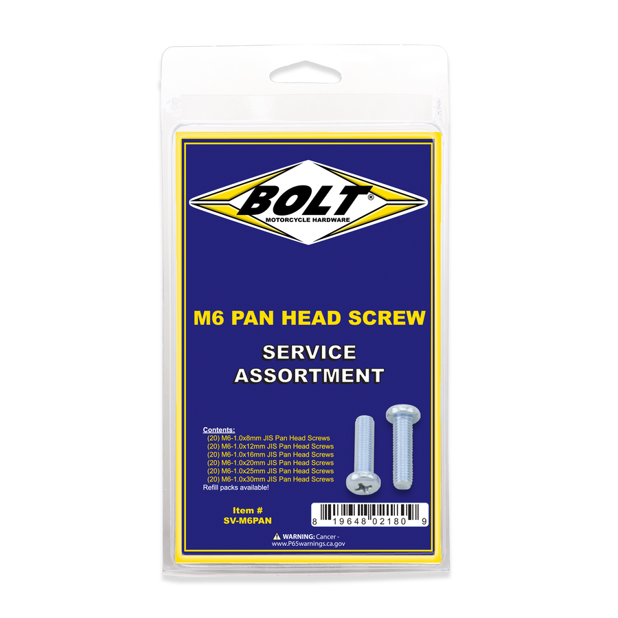 M6 PAN HEAD PHILLIPS ASSORTMENT 120 PIECE KIT | SV-M6PAN