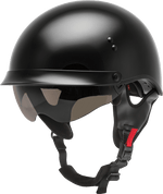 HH-65 HALF HELMET FULL DRESSED BLACK 2X