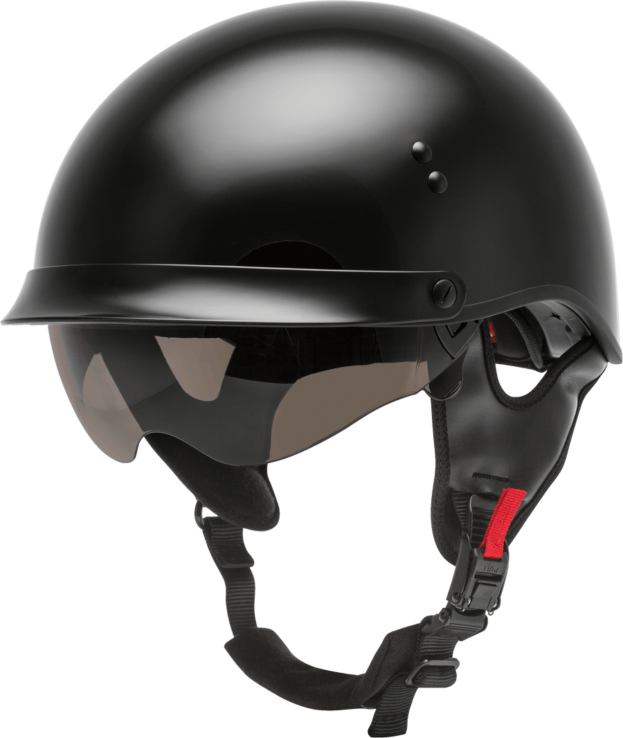 HH-65 HALF HELMET FULL DRESSED BLACK MD