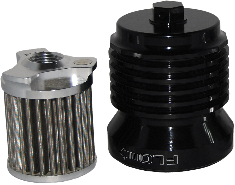 FLO REUSABLE STEEL OIL FILTER HD BLACK