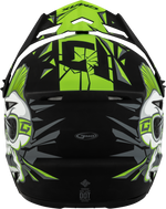 YOUTH MX-46Y UNSTABLE HELMET MATTE BLACK/GREEN YL