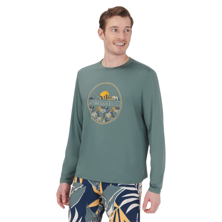 Sea-Doo Men's UV Protection Printed Long Sleeve Shirt