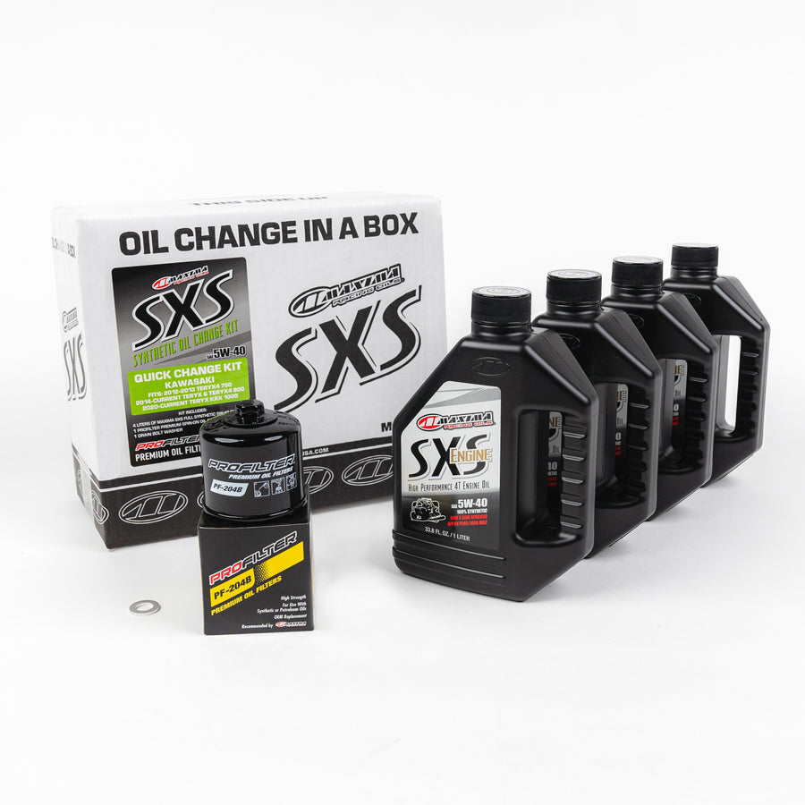 SXS OIL QUICK CHANGE KIT 5W40 WITH OIL FILTER KAW KRX | 90-469013-KRX