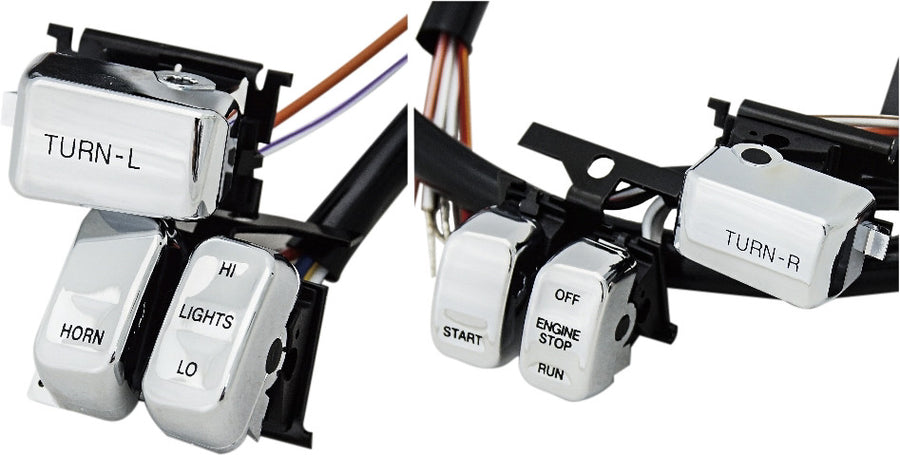 HBAR SWITCH KIT CHR/ BLK LETTR 1996-06 W/OUT CRUISE CNTRL | 370304