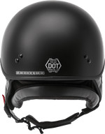 HH-65 HALF HELMET FULL DRESSED MATTE BLACK 2X