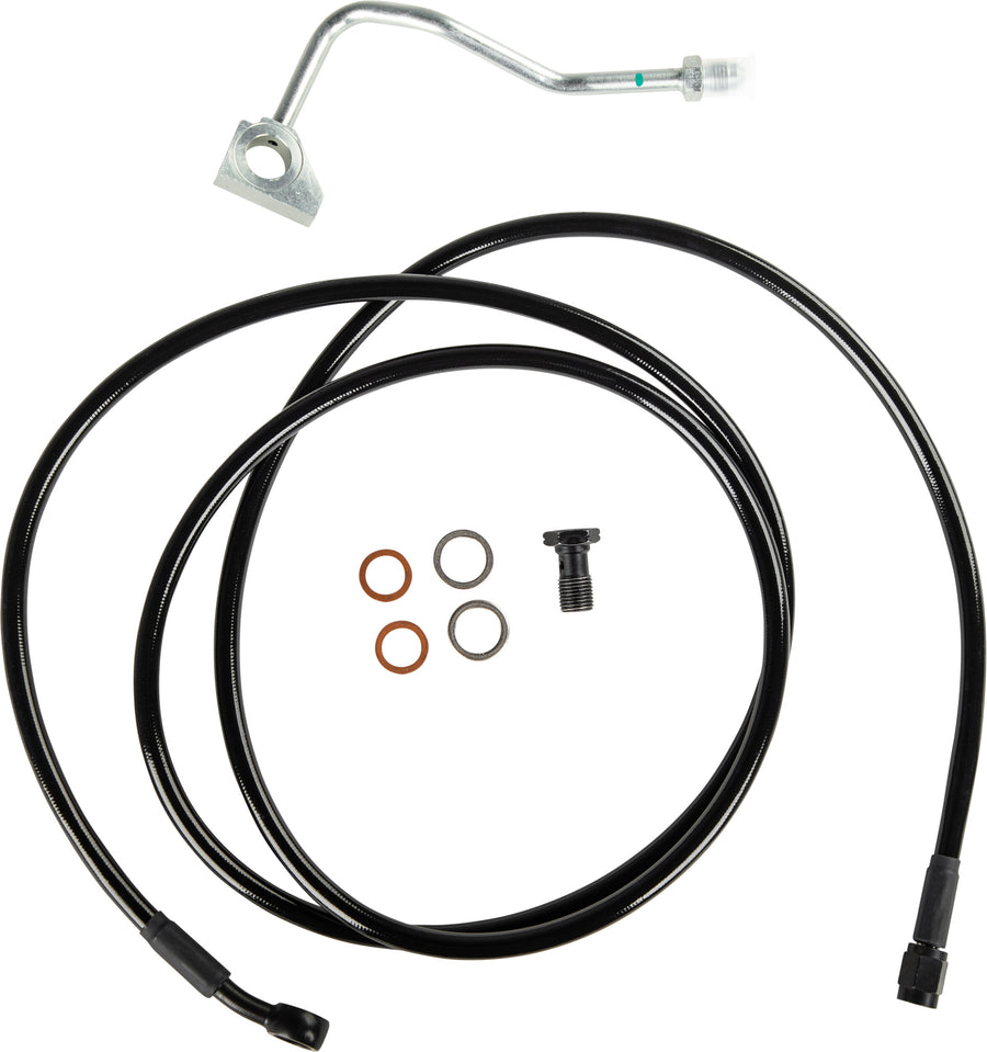 PREMIUM ABS BRAKELINE KIT BLK +4 ALL FLH/FLT EXC FLRTX/S 14- | HD0127-1FPBK+4