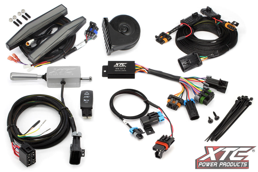 AUTO TURN SIGNAL KIT W/ BILLET LEVER AND FRONT DRL LIGHTS POL