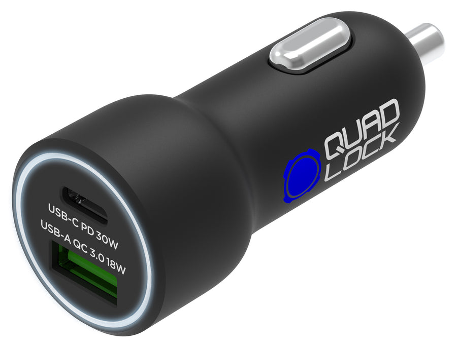48W DUAL CAR CHRG USB-C&A