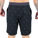 JASPER19 BOARDSHORT BK/WT
