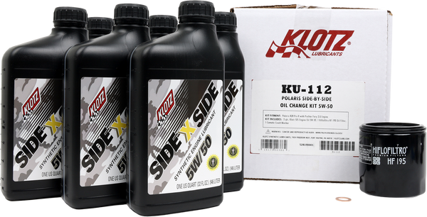 POLARIS SXS 6QT SYNTHETIC OIL CHANGE KIT | KU-112