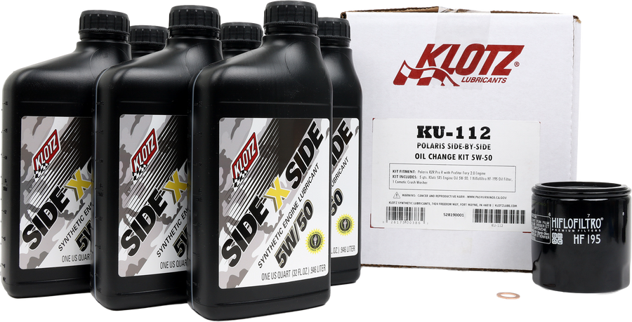 POLARIS SXS 6QT SYNTHETIC OIL CHANGE KIT | KU-112