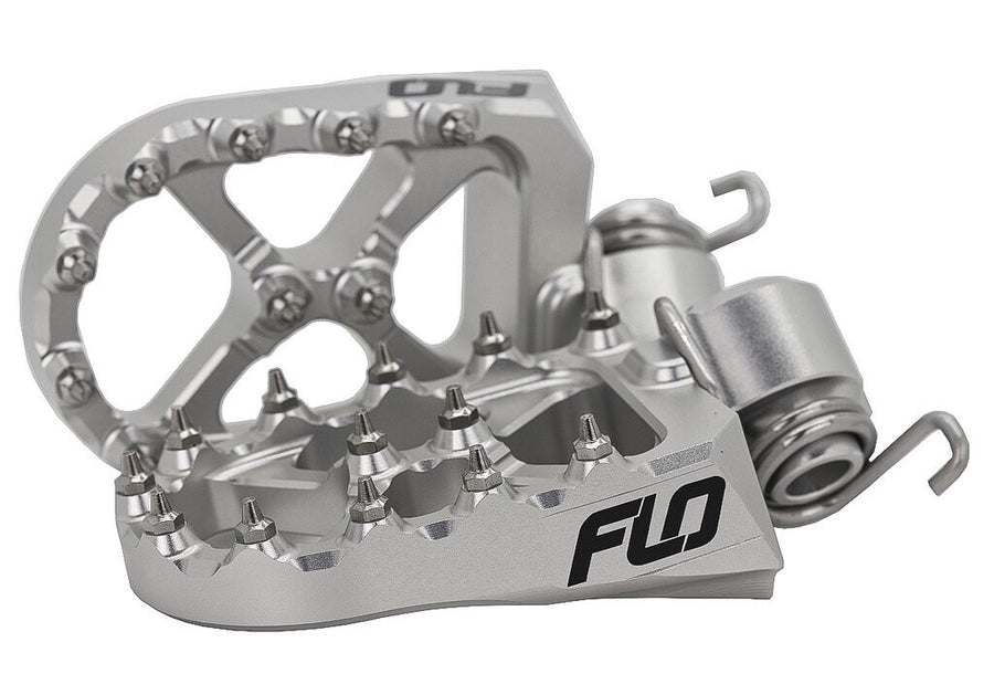 FLO FOOTPEG LOW SILVER YAM 10MM BACK 12MM DOWN