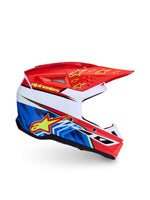 S-M3 FALCON YTH HLMT ECE06/DOT RED FL/WHT/BLUE/YL FL GL YL