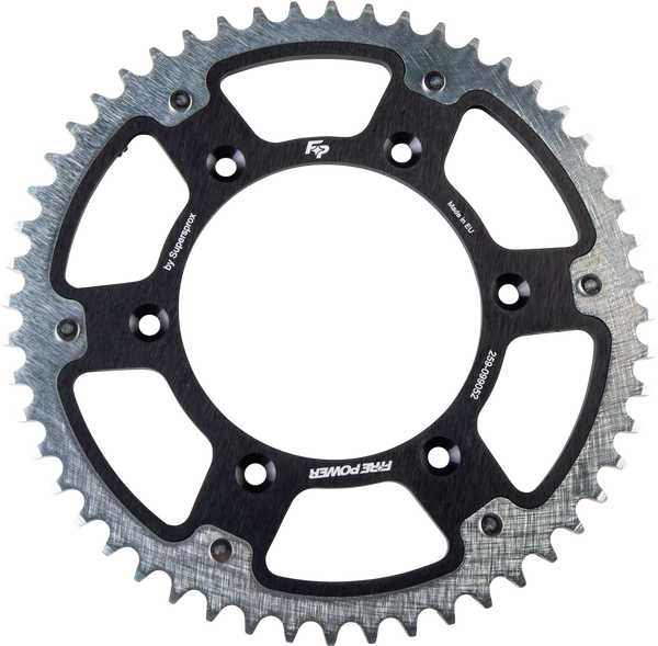 REAR SPROCKET HYBRID 52T BLK/SIL | FPH-990-52-BLK