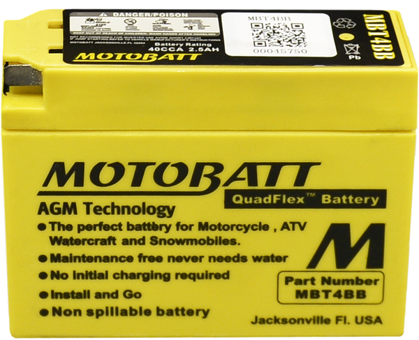 BATTERY MBT4BB SEALED FACTORY ACTIVATED | MBT4BB