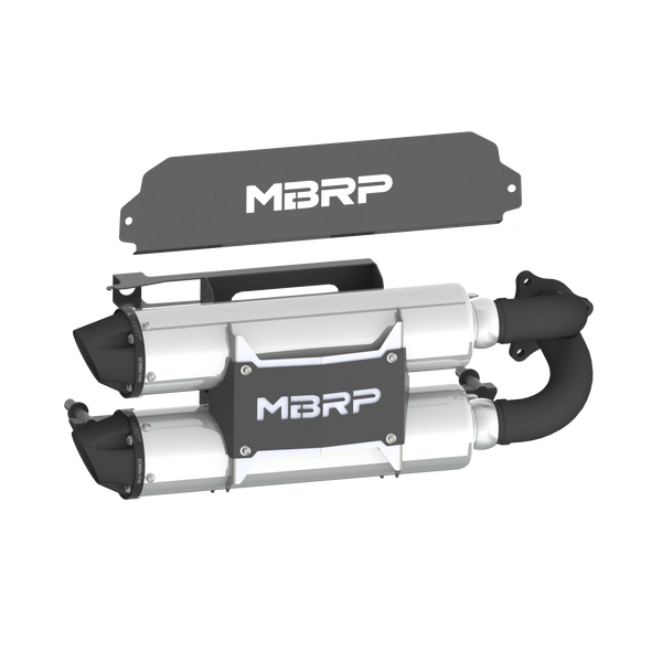 DUAL STACKED SLIP-ON SYSTEM W/ PERFORMANCE MUFFLER BLK TIP | AT-9524PT