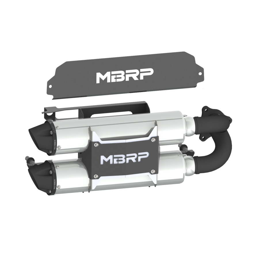DUAL STACKED SLIP-ON SYSTEM W/ PERFORMANCE MUFFLER BLK TIP | AT-9524PT