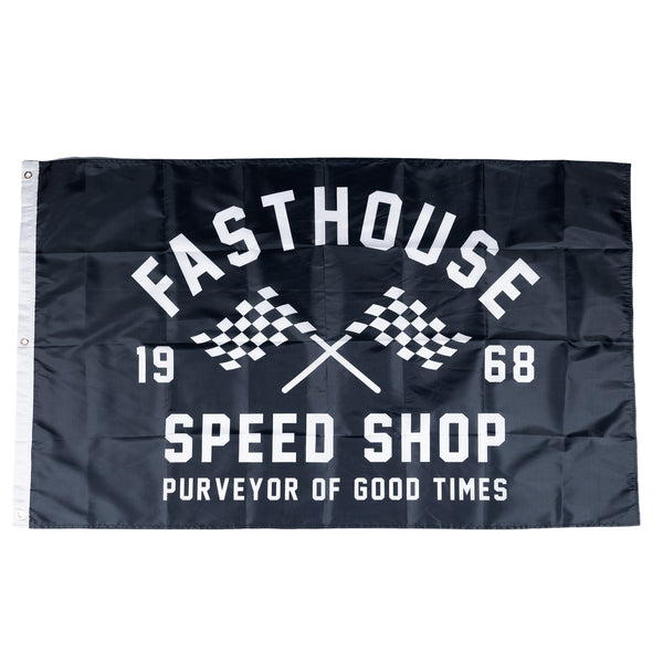 SPEED SHOP GARAGE FLAG BLK