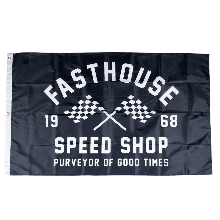 SPEED SHOP GARAGE FLAG BLK