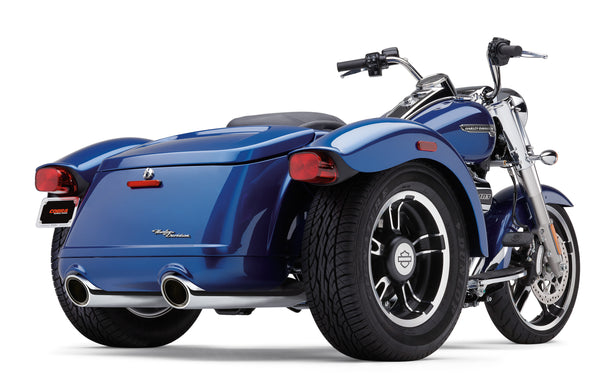 909-TWINS 4" SLIP-ONS CHROME FREEWHEELER 15-25 | 6302