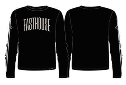WMN PINNER LS TEE BLACK
