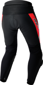 TRACTECH EVO D3O PANTS BLK/FLO RED LEATHER