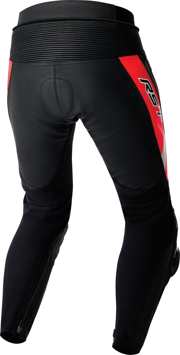 TRACTECH EVO D3O PANTS BLK/FLO RED LEATHER