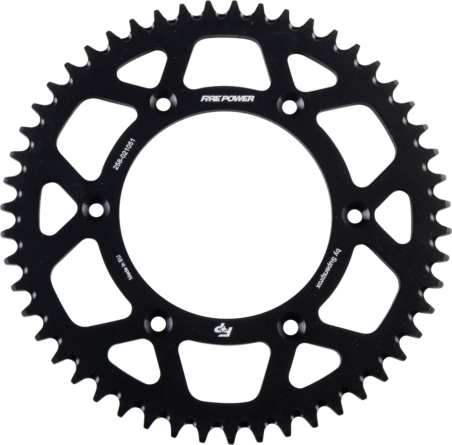 REAR SPROCKET ALUMINUM 51T BLK | FPA-210-51-BLK