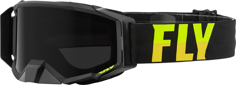 FLY RACING ZONE PRO W/C GOGGLE BLK/HI-VIS W/DARK SMOKE HYDRO LENS
