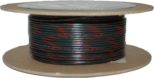 100' SPOOL 20-GAUGE WIRE (BLACK/RED STRIPE)