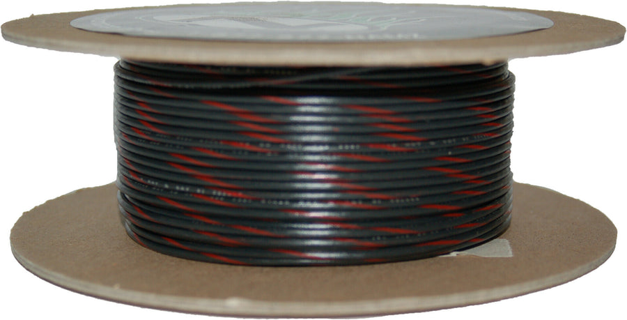 100' SPOOL 20-GAUGE WIRE (BLACK/RED STRIPE)