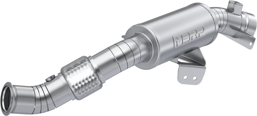 SINGLE SLIP-ON TURBO BACK W/ 3" PERFORMANCE MUFFLER CHROME | AT-9219PT