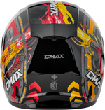 YOUTH GM-49Y CHARGE HELMET BLACK/RED/YELLOW YS