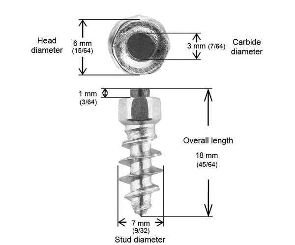 18MM STANDARD SCREW STUDS QTY 200 | ST-18200