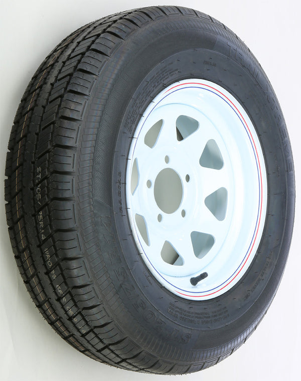TRAILER TIRE AND WHEEL ASSEMBLY WHITE | TA2046012-71R205C-A