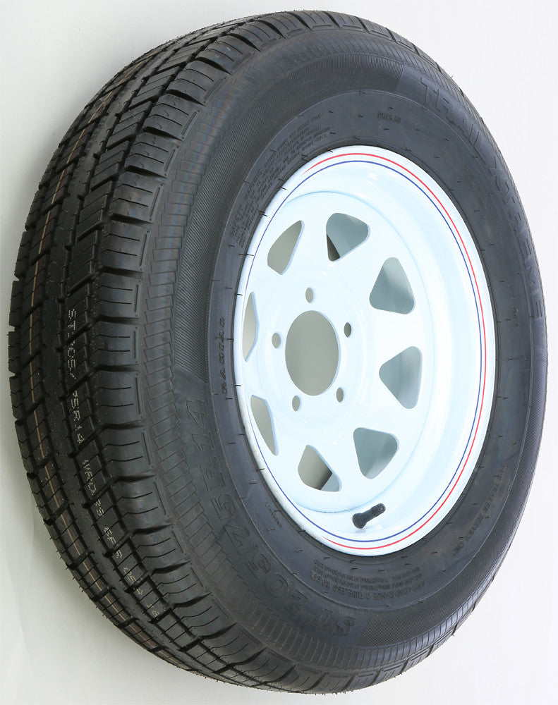 TRAILER TIRE AND WHEEL ASSEMBLY WHITE | TA2046012-71R205C-A