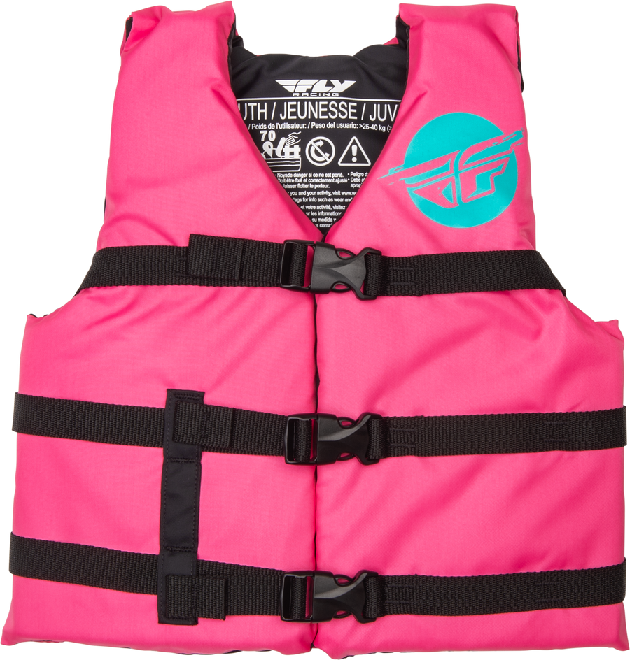 YOUTH FLOTATION VEST NEON PINK/TEAL | 221-30330
