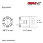 MINI LED FOG LIGHT BLACK EACH