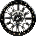 SANO BDLK WHEEL 15X7 5/4.5 6+1 (+50MM) BLK/AS CAST | A21MA-57012+50