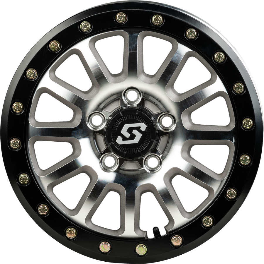 SANO BDLK WHEEL 15X7 5/4.5 6+1 (+50MM) BLK/AS CAST | A21MA-57012+50