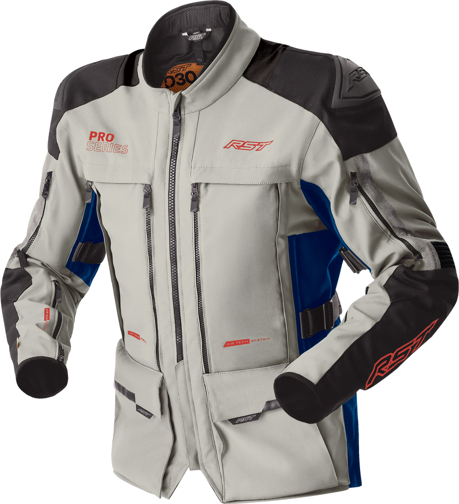 PS ADVENTURE D3O JACKET SILVER/BLUE TEXTILE 3X