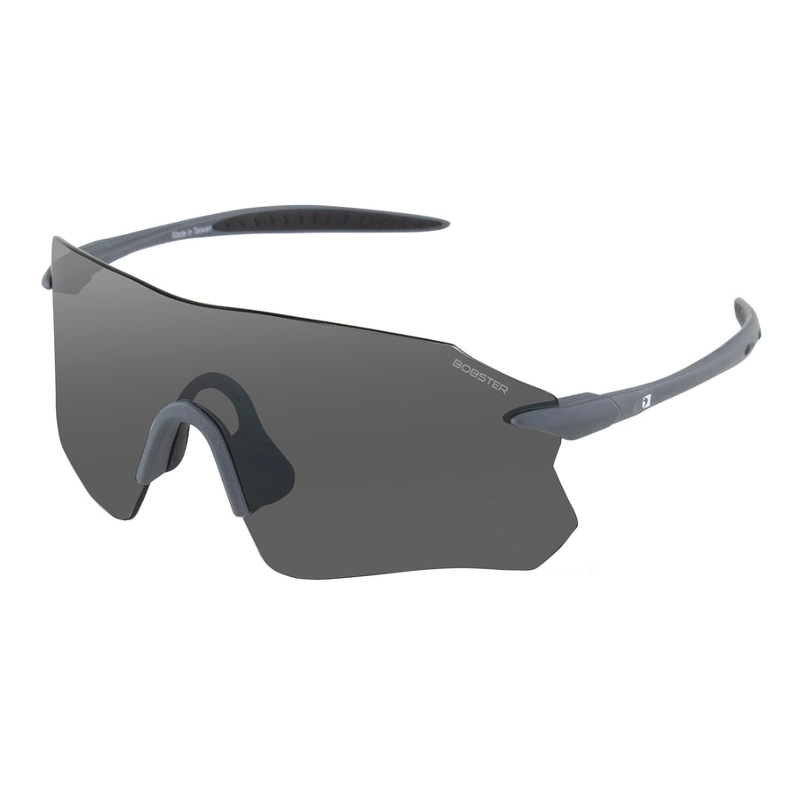 AERO CYCLING SUNGLASS MATTE GRAY SMOKE SILVER MIRROR | AERO : BAER01