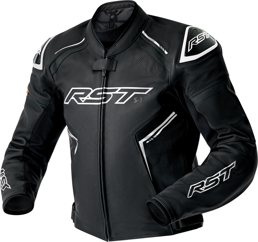 S1 D3O LEATHER JACKET BLK/WHI SM