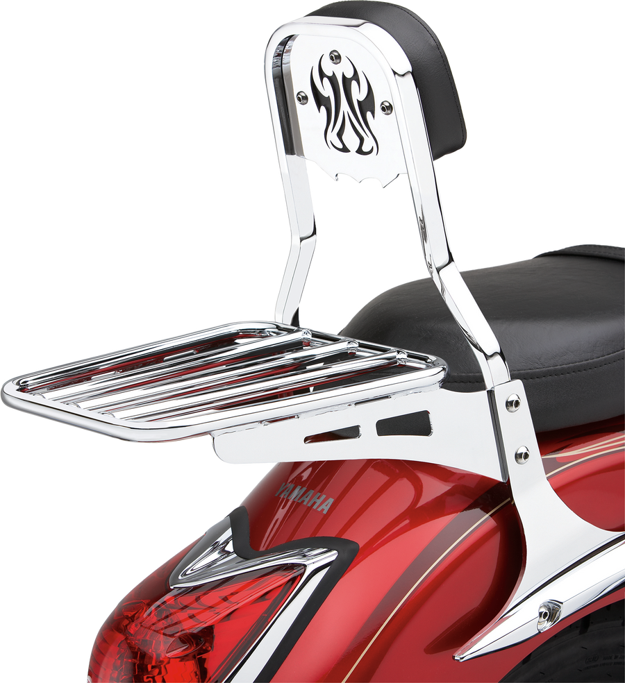 BACKREST INSERT TRIBAL CHROME FITS STD | 02-5054