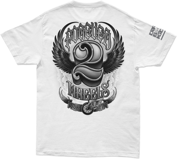 TWO WHEELS TEE WHITE